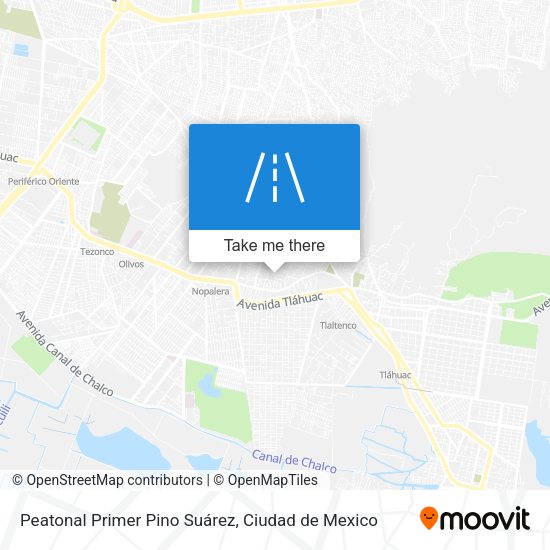 Mapa de Peatonal Primer Pino Suárez