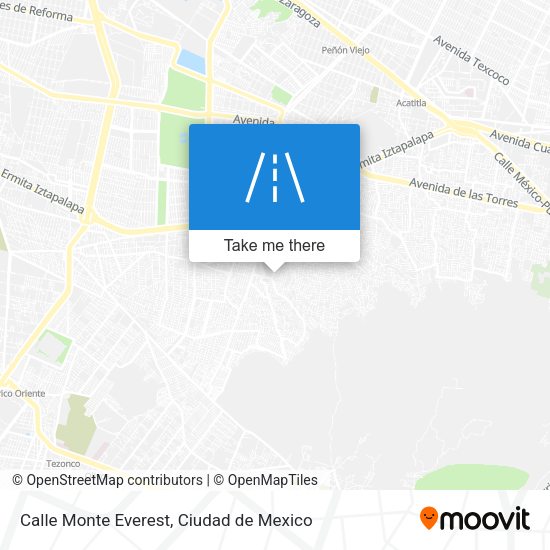 Calle Monte Everest map