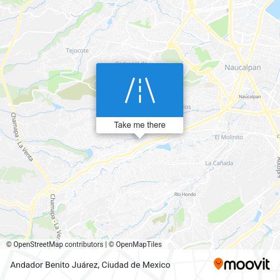 Andador Benito Juárez map