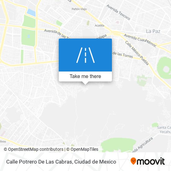 Mapa de Calle Potrero De Las Cabras