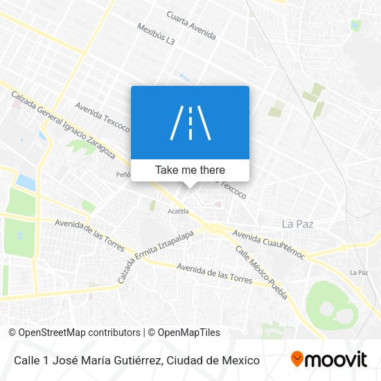 Mapa de Calle 1 José María Gutiérrez