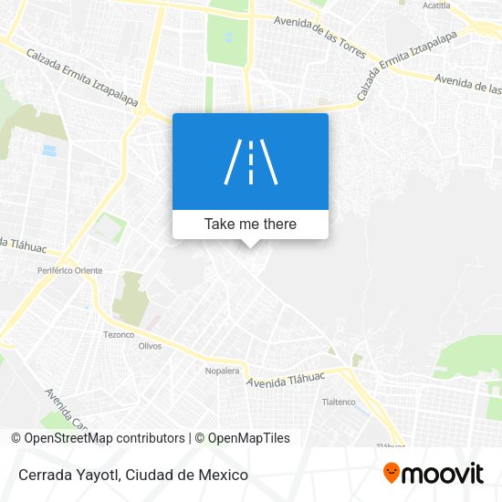 Cerrada Yayotl map