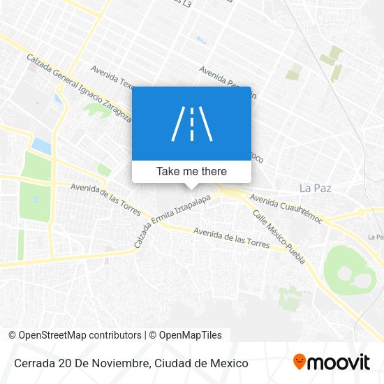 Cerrada 20 De Noviembre map