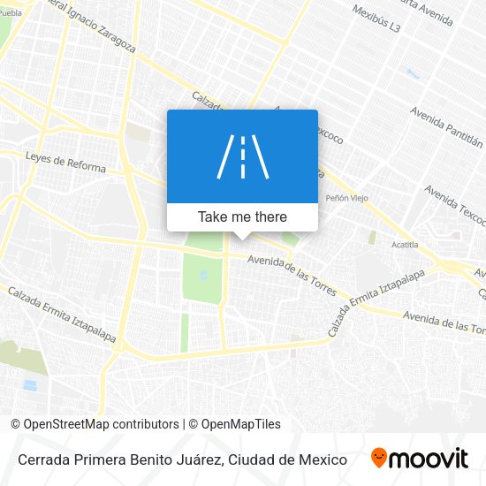 Mapa de Cerrada Primera Benito Juárez