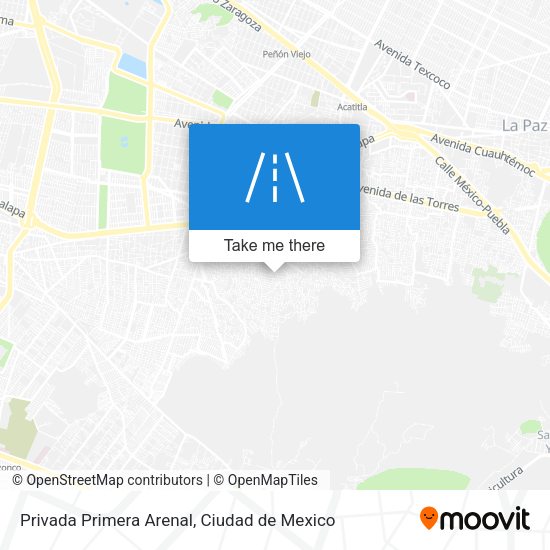 Privada Primera Arenal map