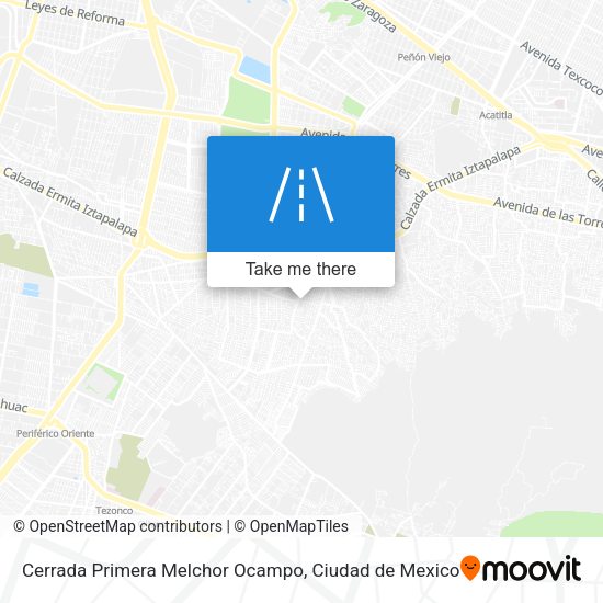 Cerrada Primera Melchor Ocampo map