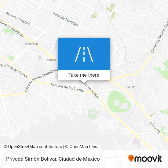 Privada Simón Bolivar map