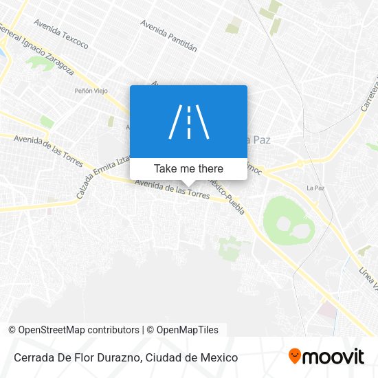 Cerrada De Flor Durazno map