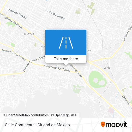 Calle Continental map