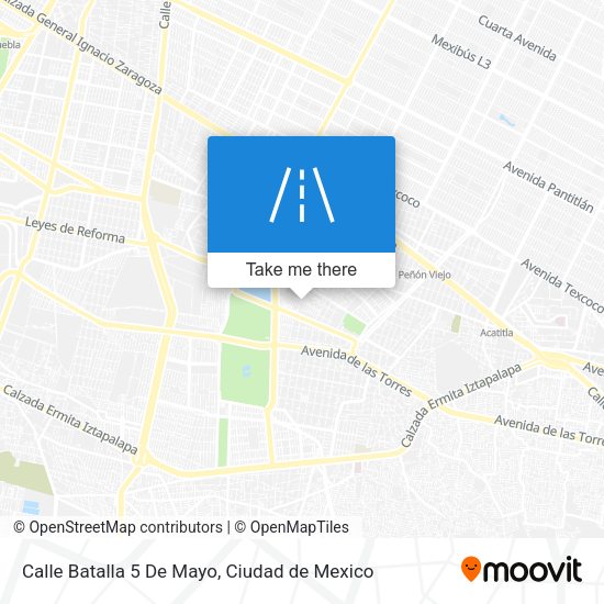 Mapa de Calle Batalla 5 De Mayo