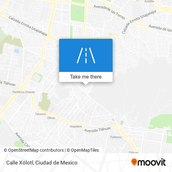 Calle Xólotl map