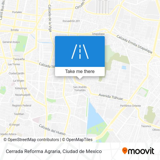 Cerrada Reforma Agraria map