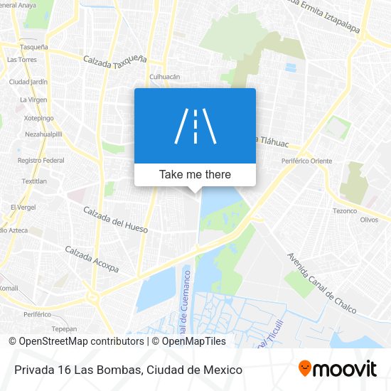 Privada 16 Las Bombas map