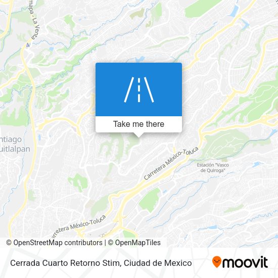 Cerrada Cuarto Retorno Stim map