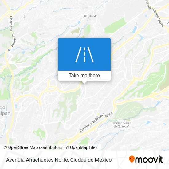 Avendia Ahuehuetes Norte map