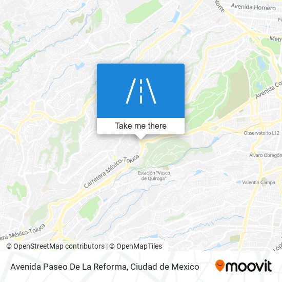 Avenida Paseo De La Reforma map