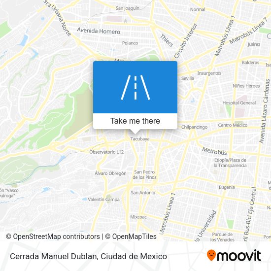 Cerrada Manuel Dublan map
