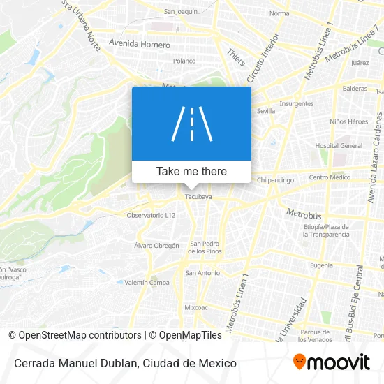 Cerrada Manuel Dublan map
