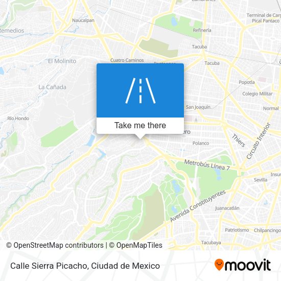Calle Sierra Picacho map