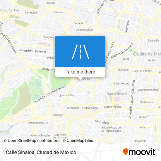 Calle Sinaloa map