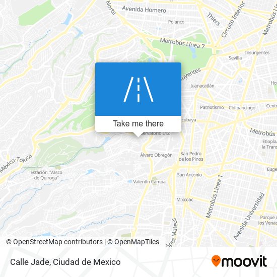 Calle Jade map