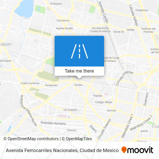 Mapa de Avenida Ferrocarriles Nacionales