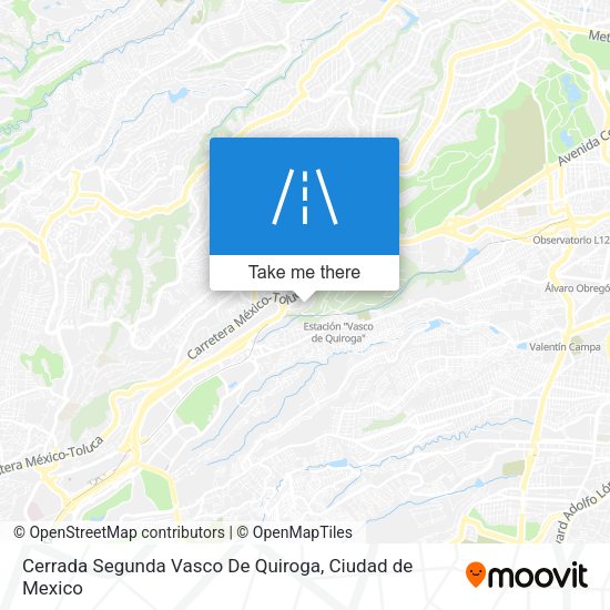 Cerrada Segunda Vasco De Quiroga map