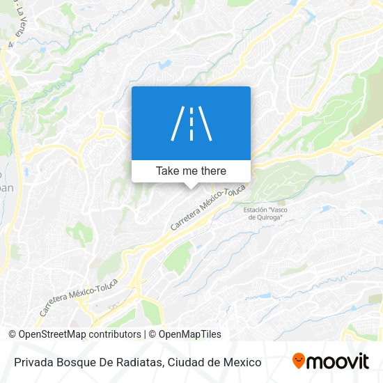 Privada Bosque De Radiatas map