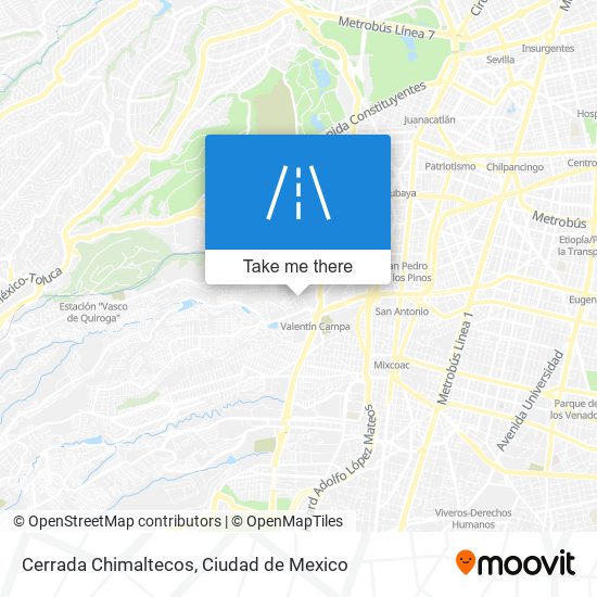 Mapa de Cerrada Chimaltecos