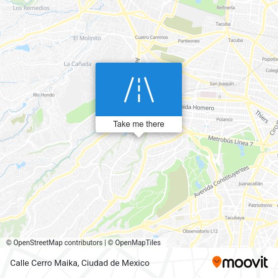 Calle Cerro Maika map