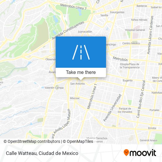 Mapa de Calle Watteau