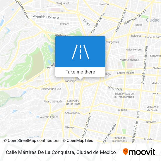 Mapa de Calle Mártires De La Conquista