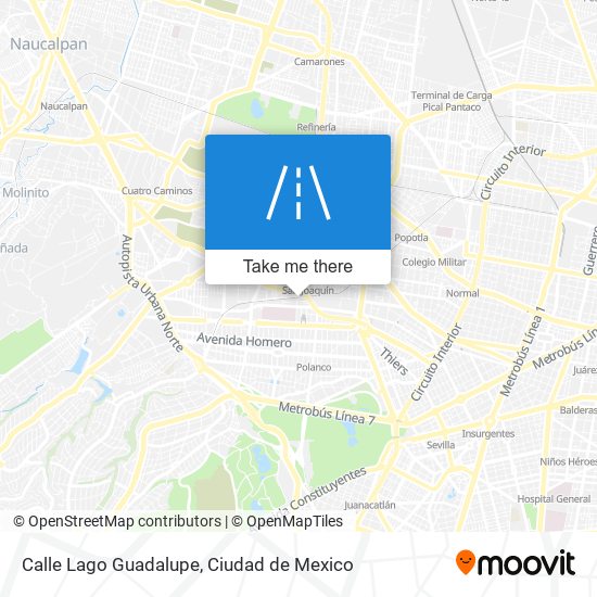 Mapa de Calle Lago Guadalupe