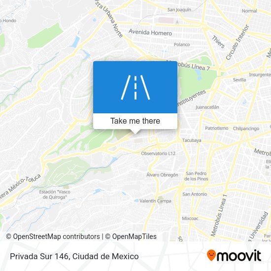 Mapa de Privada Sur 146
