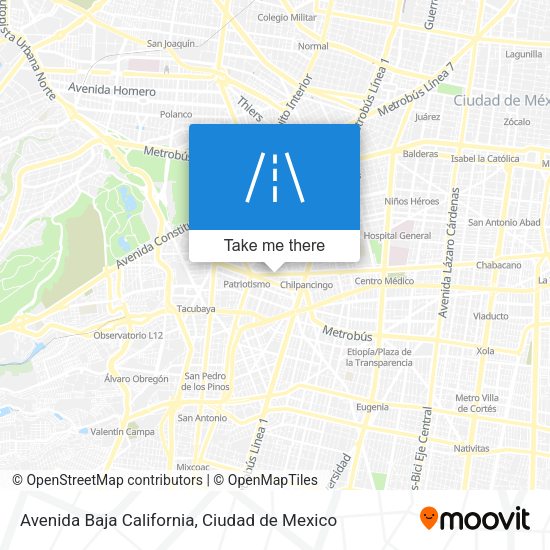 Avenida Baja California map