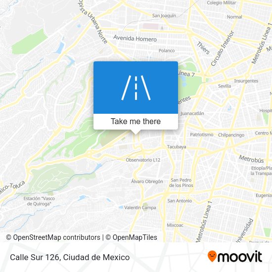 Mapa de Calle Sur 126