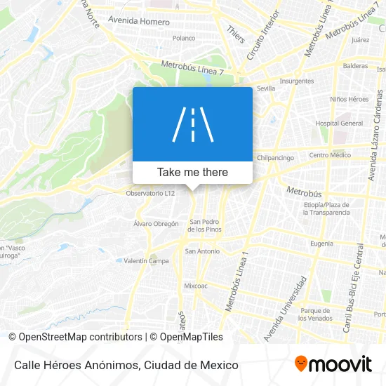 Calle Héroes Anónimos map