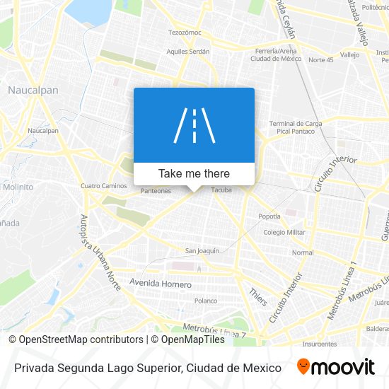 Mapa de Privada Segunda Lago Superior