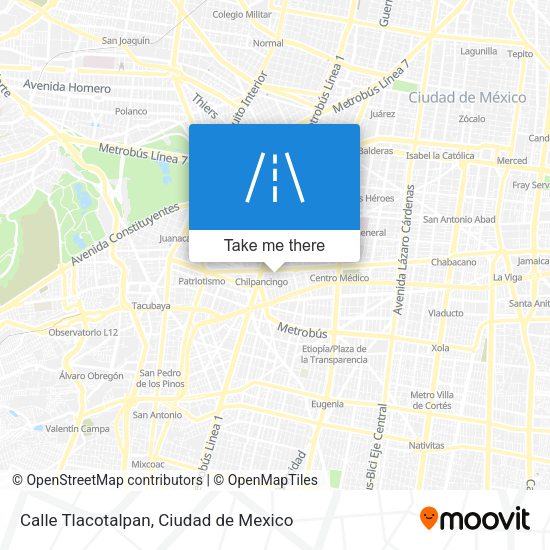 Calle Tlacotalpan map