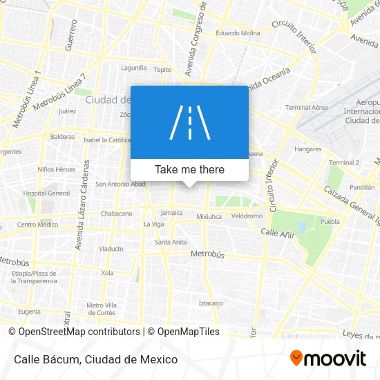 Mapa de Calle Bácum