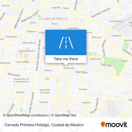 Cerrada Primera Hidalgo map