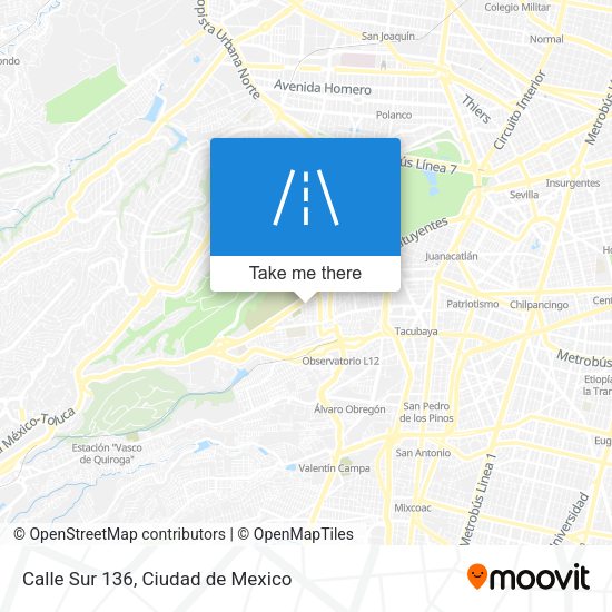 Calle Sur 136 map