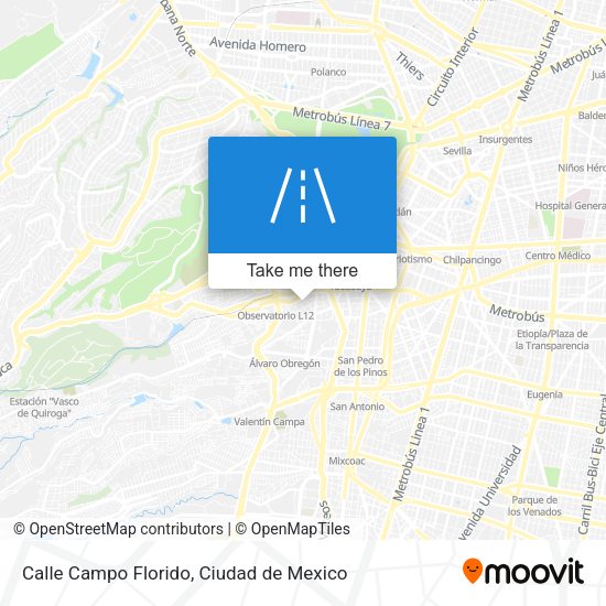 Calle Campo Florido map