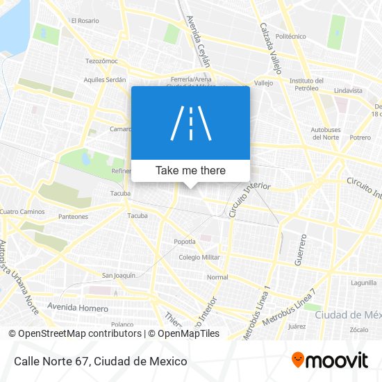 Calle Norte 67 map