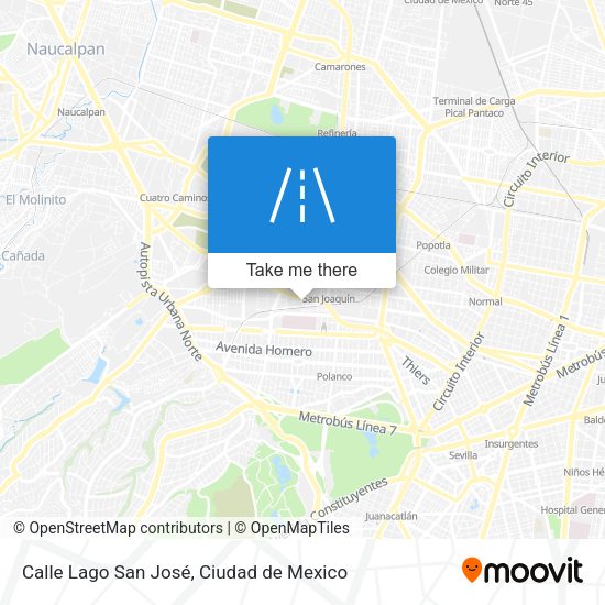 Calle Lago San José map
