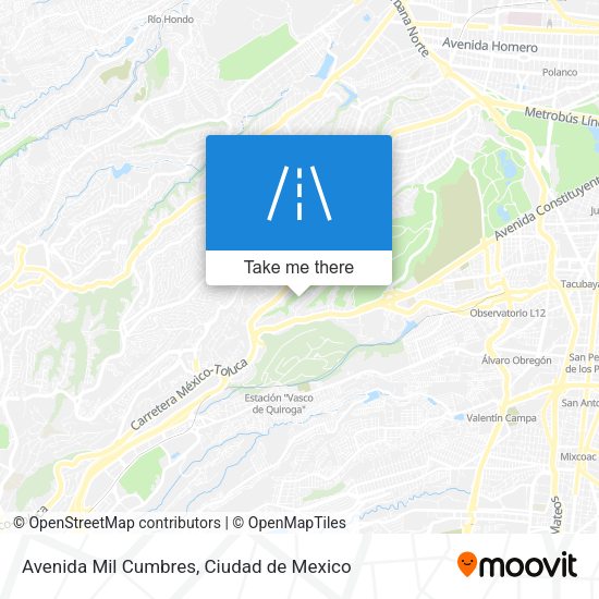 Avenida Mil Cumbres map