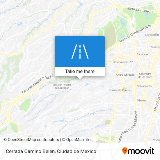 Cerrada Camino Belén map