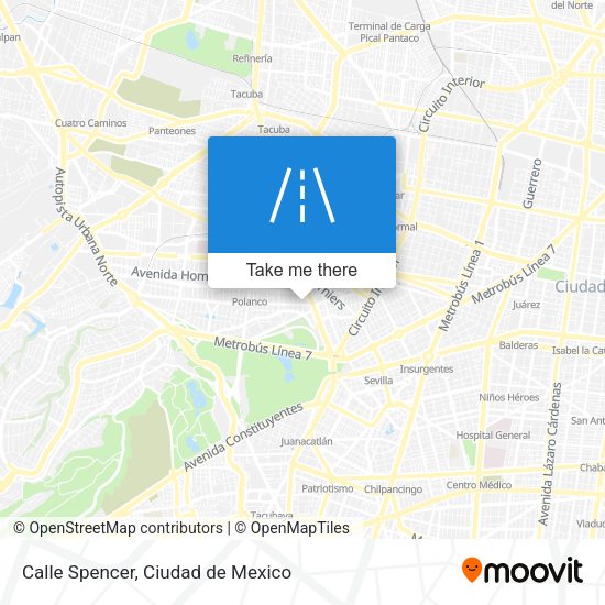 Calle Spencer map
