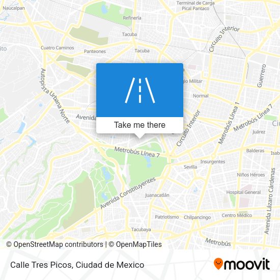 Mapa de Calle Tres Picos