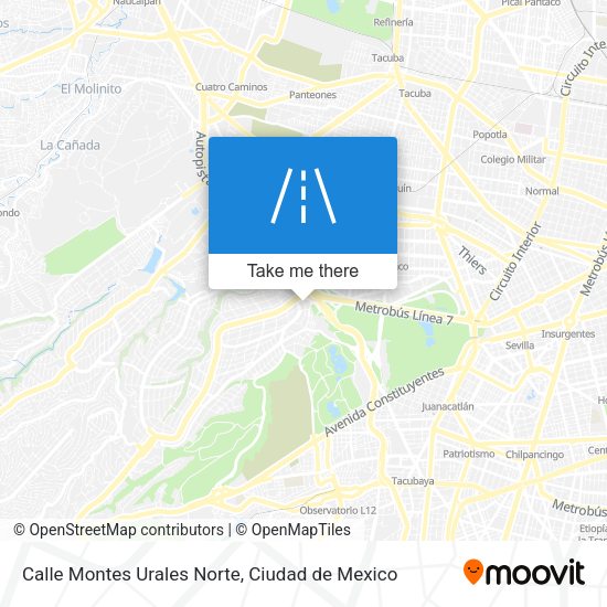 Calle Montes Urales Norte map